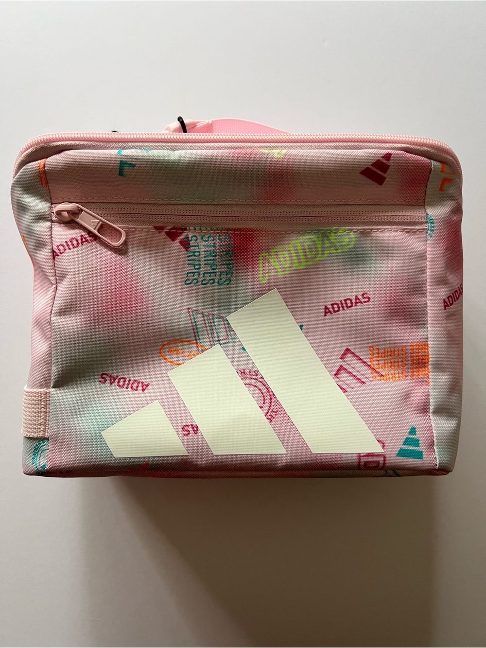 adidas Pink Logo Lunch Box with Multicolor Accents